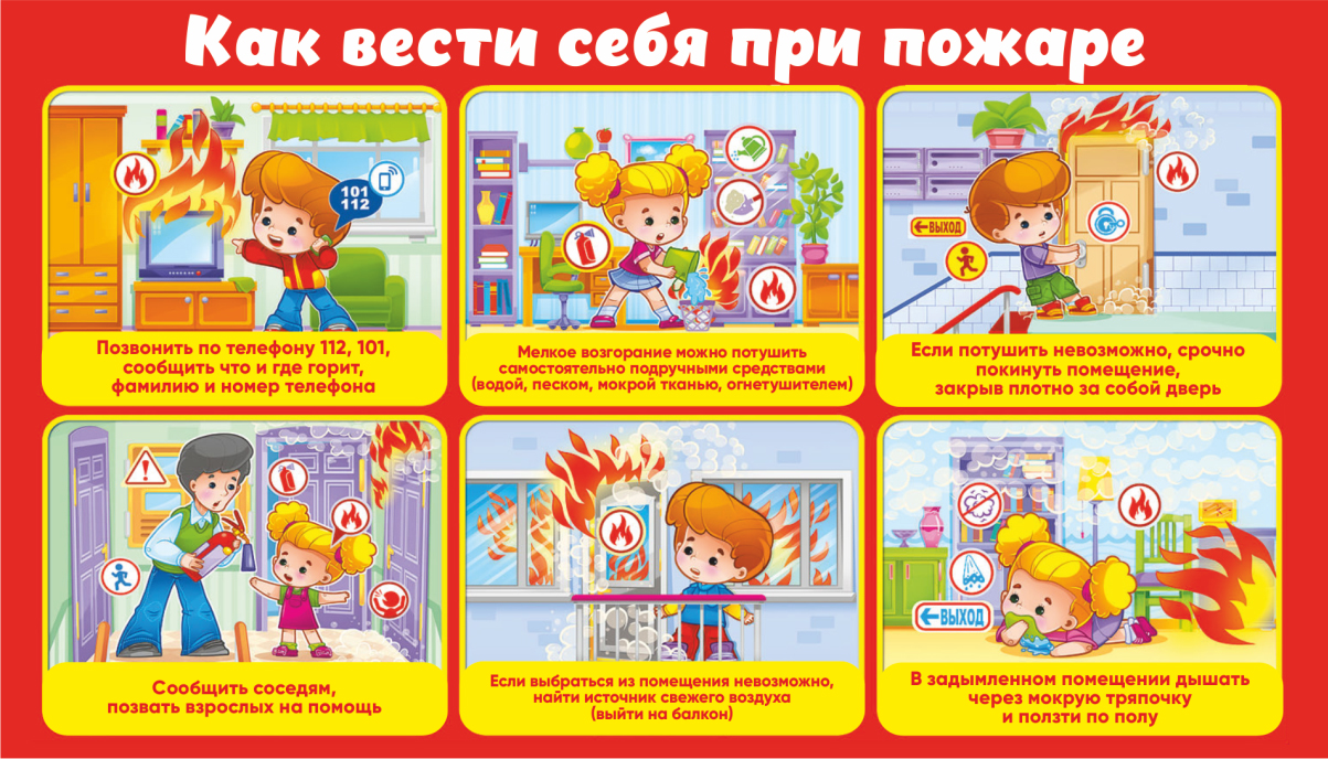 Правила поведения детей при пожаре.