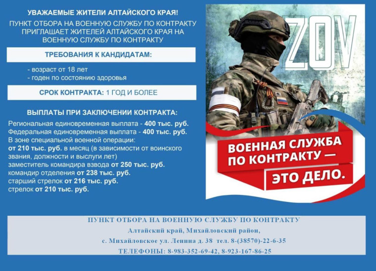 Военная служба по контракту. Военная служба по контракту.
